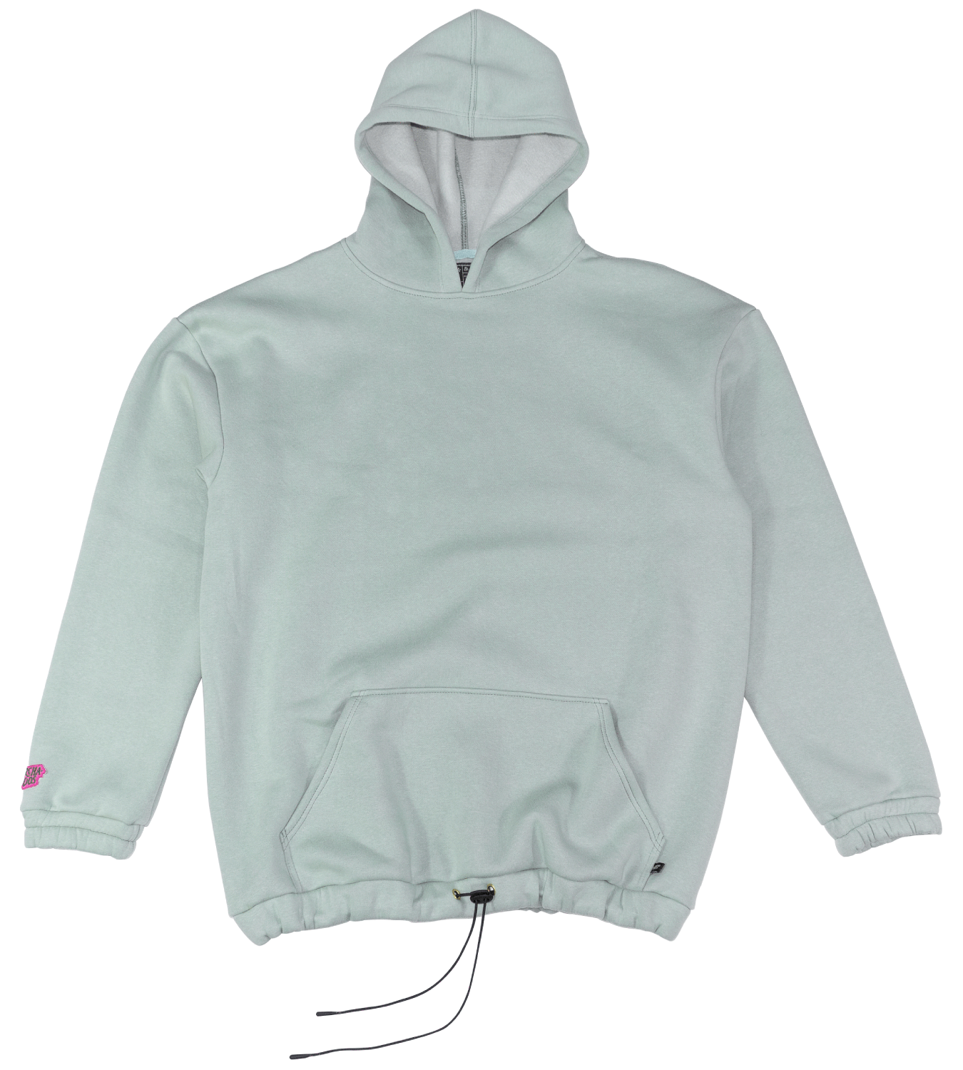 hoodie_oversize_basico_palo_de_rosa_Parchados_frente_mangas_abiertas
