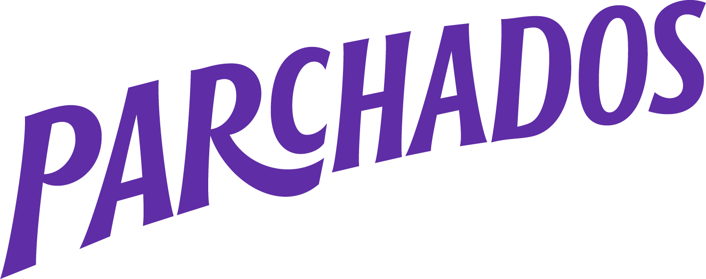 logo parchados morado